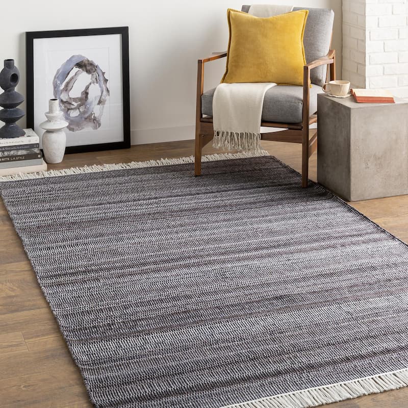 Blake Modern Outdoor Area Rug - Black - 9' x 12'