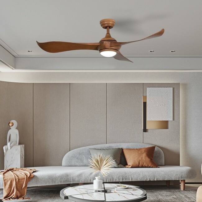 52 Inch Ceiling Fan with Light Reversible DC Motor - 52-inch