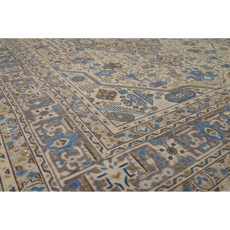 Traditional Tabriz Persian Rug Living Room Hand-Knotted Wool Carpet - 8'4"x 10'9"