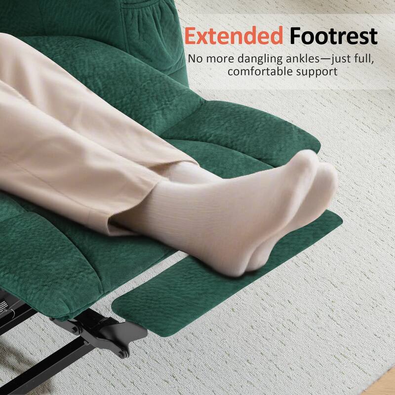 MCombo Electric Power Lift Recliner Chair with Extended Footrest, Fabric 7507