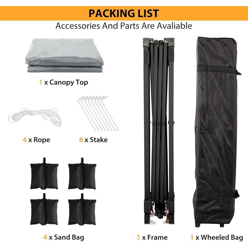 10x10FT Canopy Tent Pop Up Canopy - Waterproof & Uv Resistant
