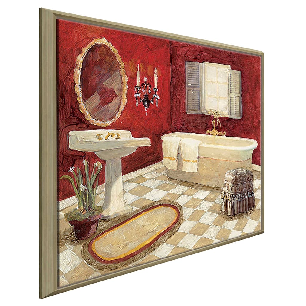 "Salon Rouge II" Print on Floating Canvas