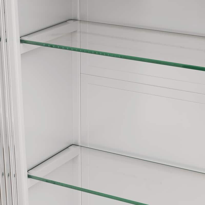 3 Door Arched Wall Mounted Glass Cabinet