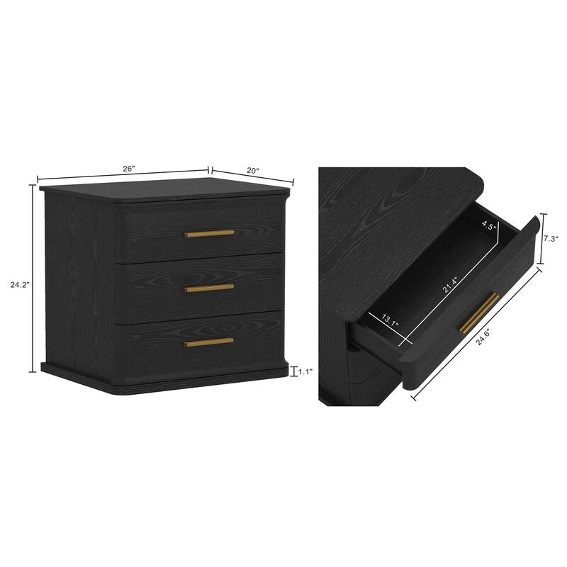 Clifford 2 Drawer Bedroom Nightstand