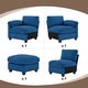 preview thumbnail 94 of 96, Modern Couduroy Modular Sectional Sofa Couch with Ottoman for Living Room