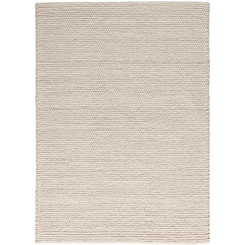 DKNY Pure Knots Indoor only Solid Area Rug - Ivory - 5'3" x 7'3"