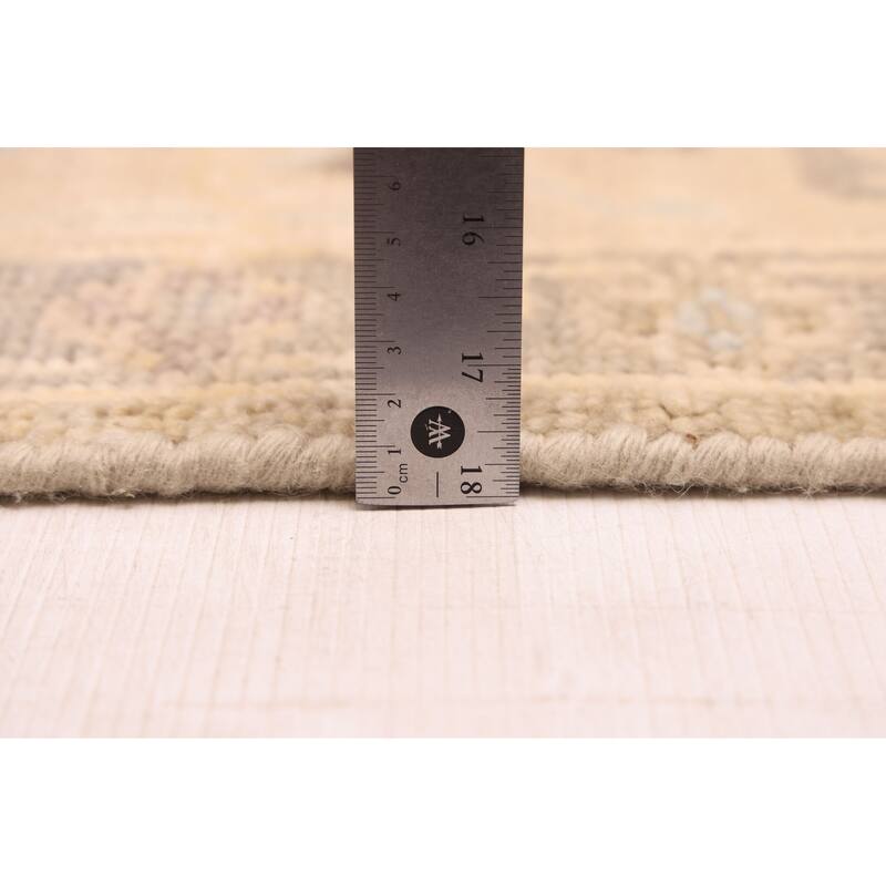 ECARPETGALLERY Hand-knotted Kavya Oushak Khaki, Sage Wool Rug - 9'0 x 12'0