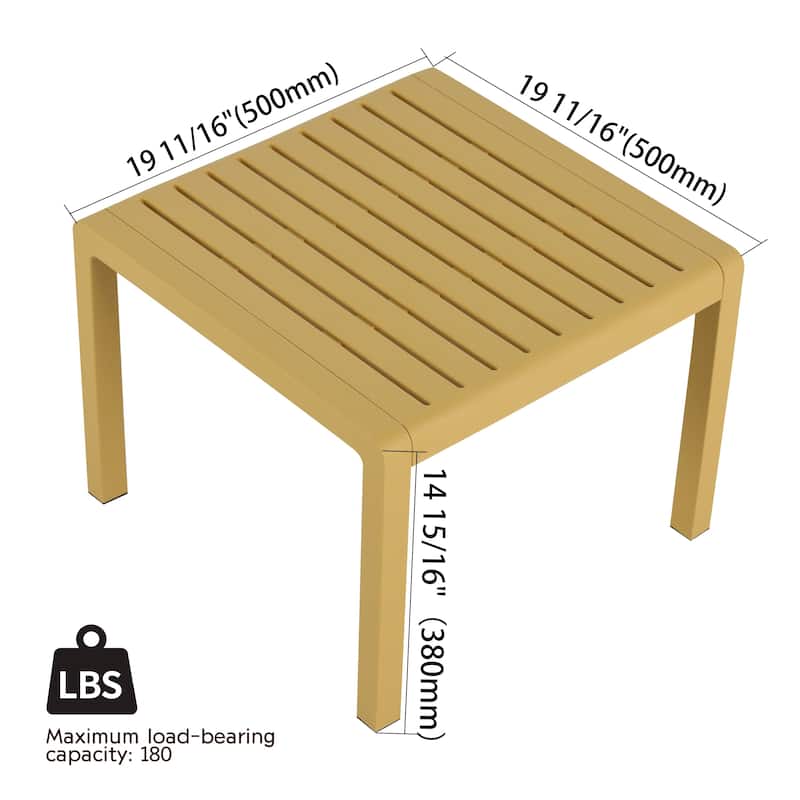 5-Piece Set - 3-Seater Sofa,2 Chairs & 2 Coffee Tables Waterproof PP Material- Easy Assembly Patio Conversation Set