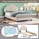 preview thumbnail 9 of 18, Sheep Design Upholstered Twin Size Platform Bed for Kids, with Slatted Bed Base, Stability and Sturdiness