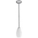 preview thumbnail 2 of 5, Access Lighting Janine 1 Light Brushed Steel Downrod Pendant