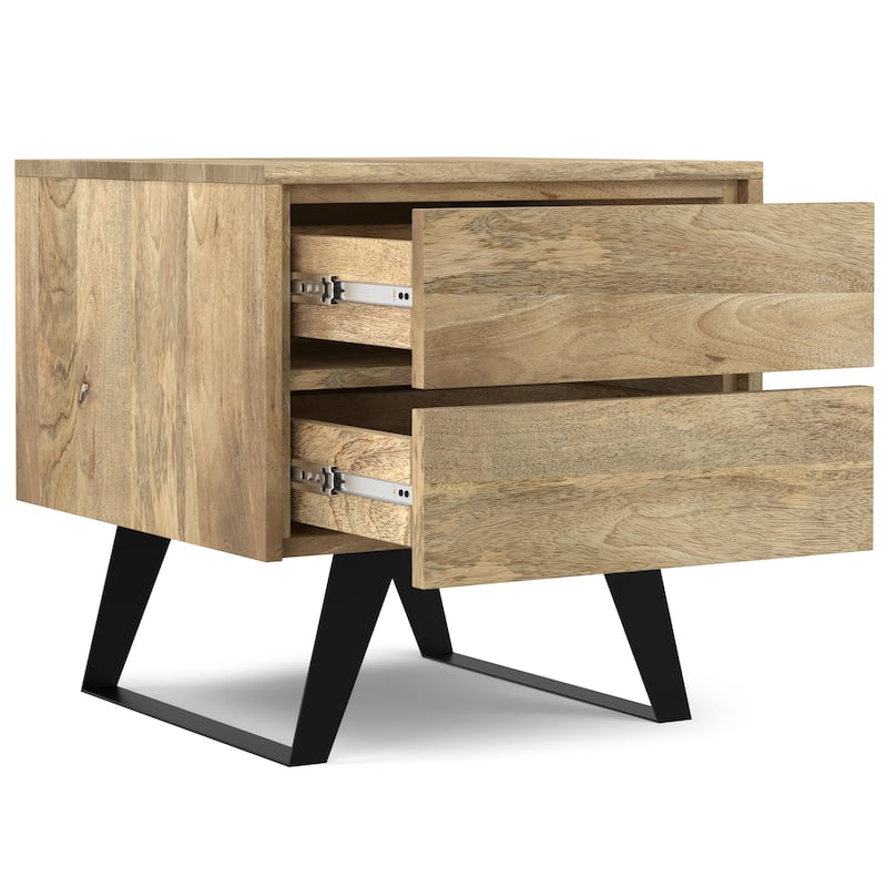 WYNDENHALL Mitchell WOOD and Metal 22 inch Wide Modern Industrial End Side Table