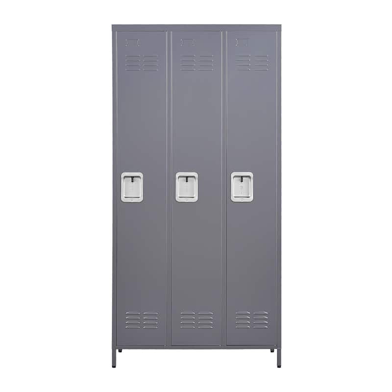 72"H Metal Lockers With Lock for Employees - 3 Door
