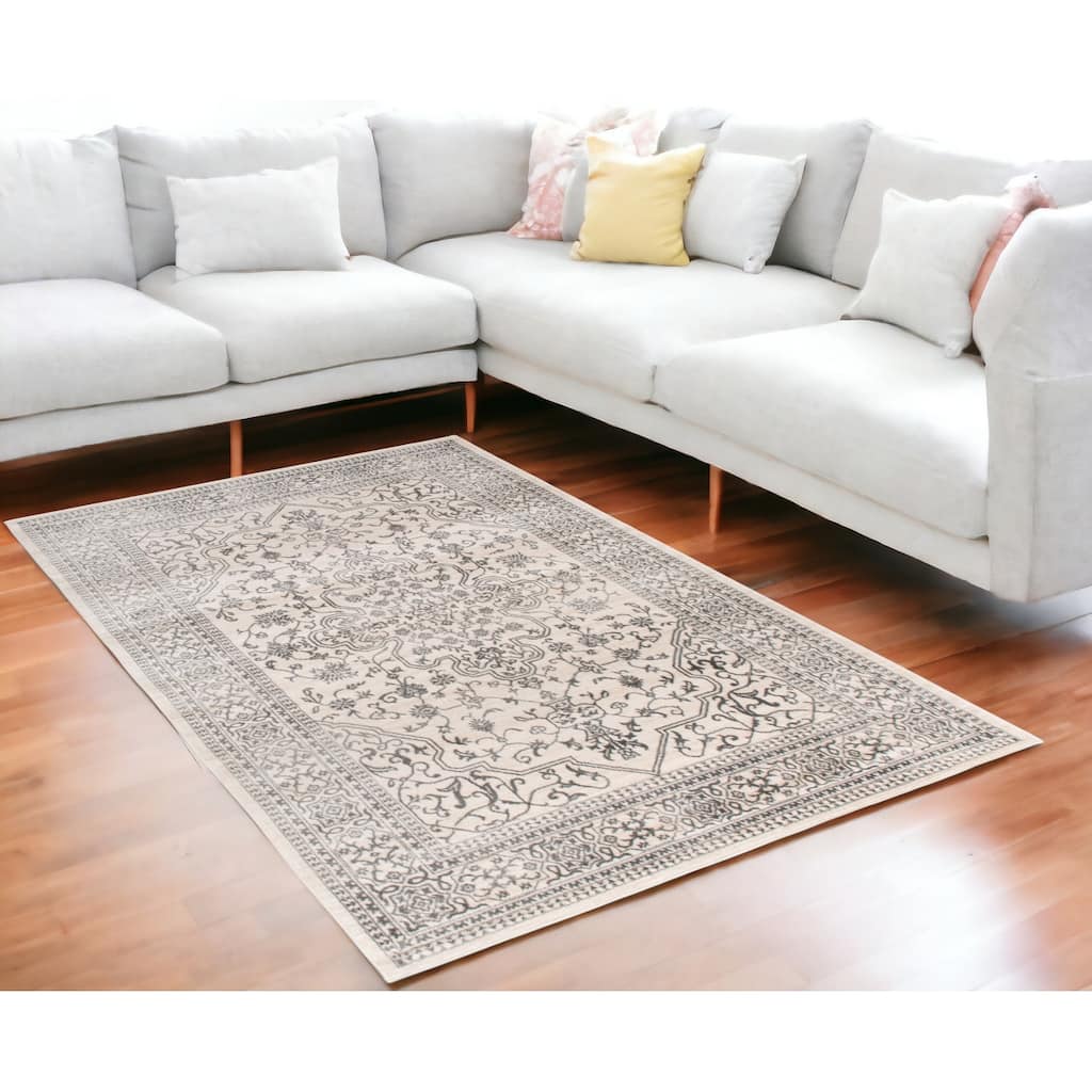 Guyoy Stain Resistant Woven Area Rug By HomeRoots