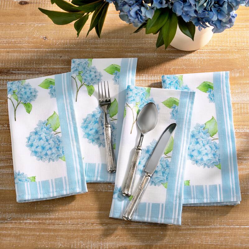 Nantucket Hydrangea Garden Napkins, Set of 4 - 17x17