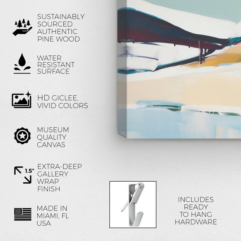 Wynwood Studio Nature and Landscape Mountain like Meringue White and Modern & Contemporary Wall Art Canvas Print
