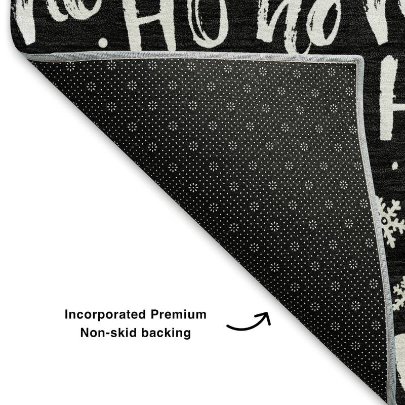 Premium Washable Super Soft Christmas Ho Ho Mayfield Rug