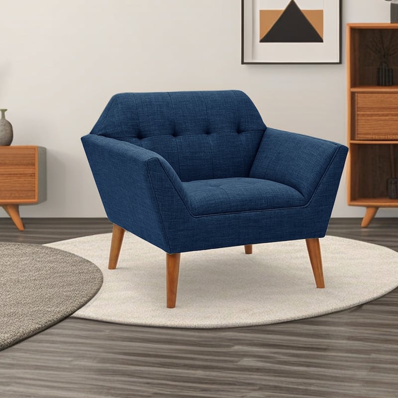 Upholstered Accent Chair Retro Accent Chair - BLUE