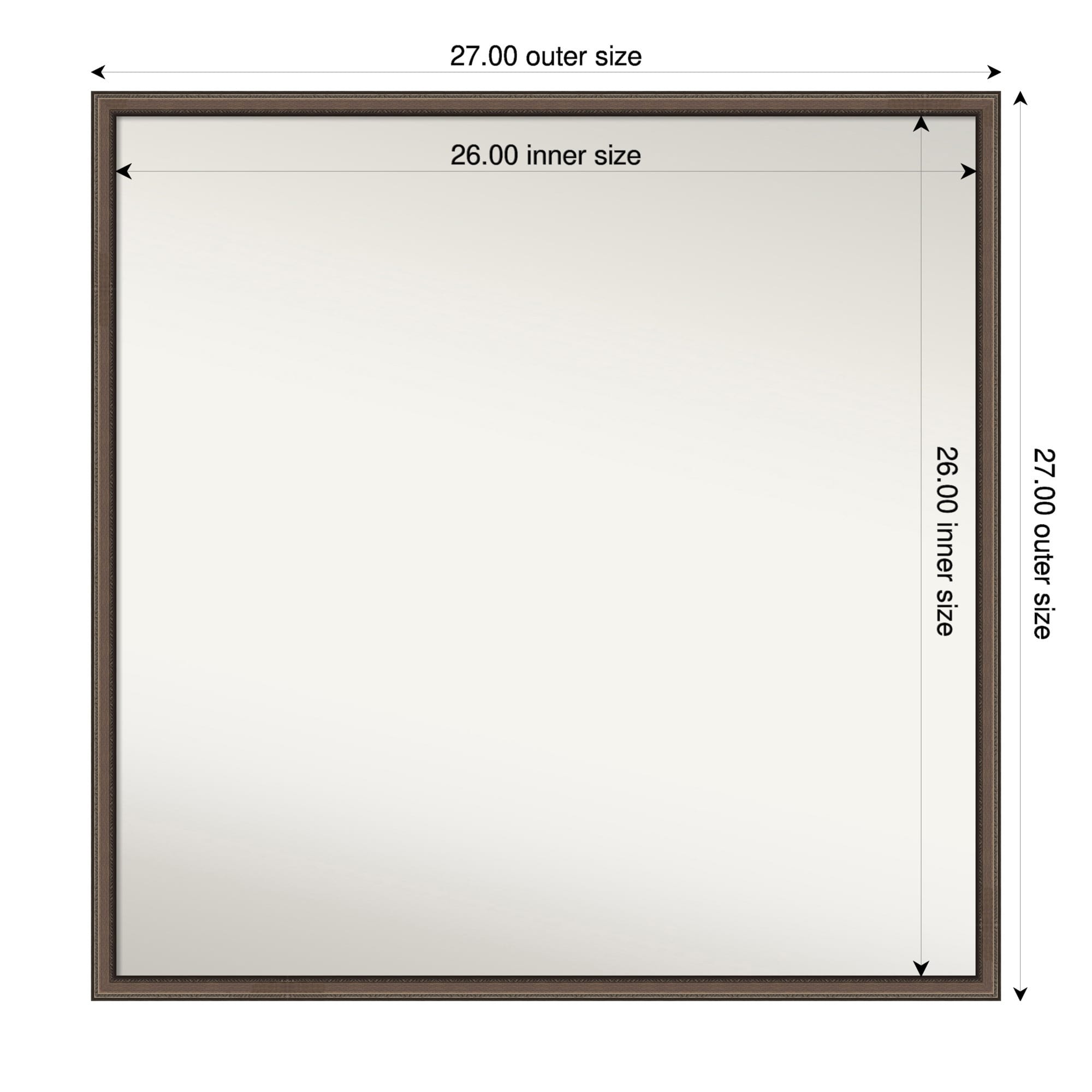 Cordelia Thin Non-Beveled Wood Framed Wall Mirror