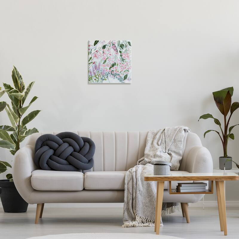 Stupell Chic Pink Garden Blossoms Canvas Wall Art Design By Meredith Howse