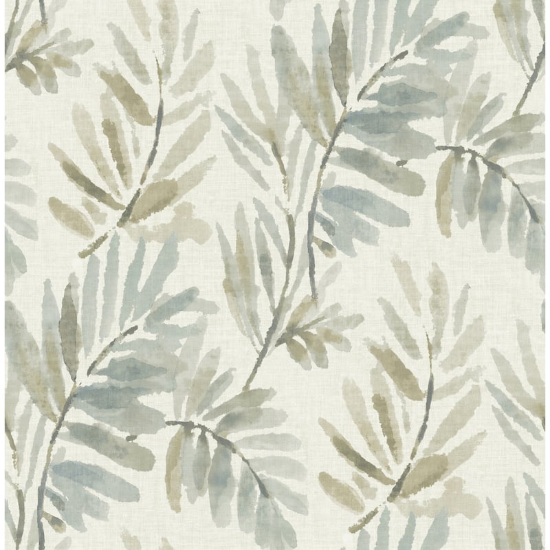 A-Street Prints Serenade Aqua Ferns Wallpaper