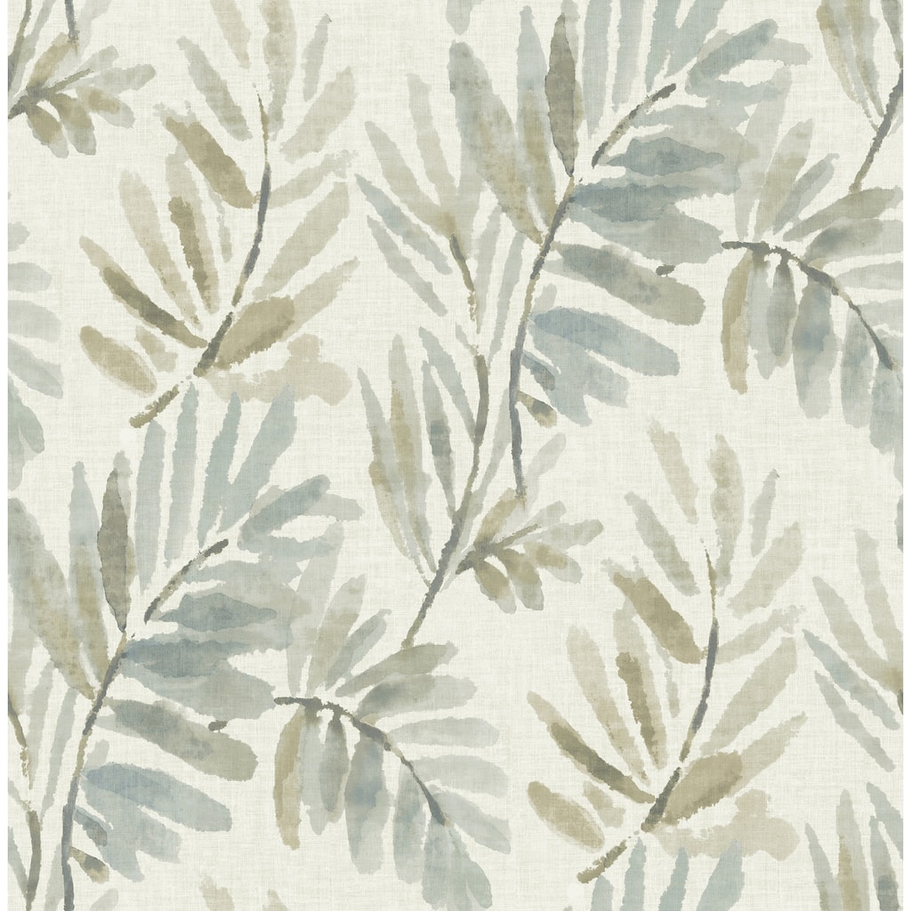 A-Street Prints Serenade Aqua Ferns Wallpaper