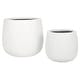preview thumbnail 9 of 26, SAFAVIEH Outdoor Kane Cement Ficonstone Planter Pot (Set of 2) - 16Wx16Dx14