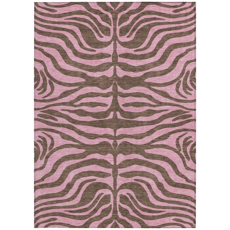 HomeRoots Animal Print Transitional Rectangle Outdoor Rug