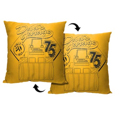 Hasbro Tonka Dad's Garage 18 Inch Throw Pillow