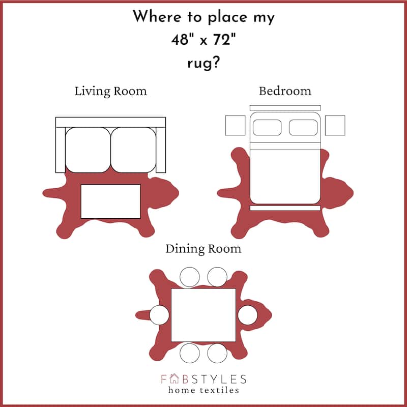 Fabstyles Animal Wool Printed Area Rag Rug Living Room, Hallway