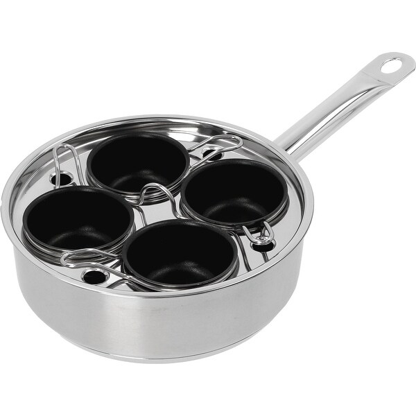 Demeyere Resto 4-cup Stainless Steel Egg Poacher Set - 1.5-qt