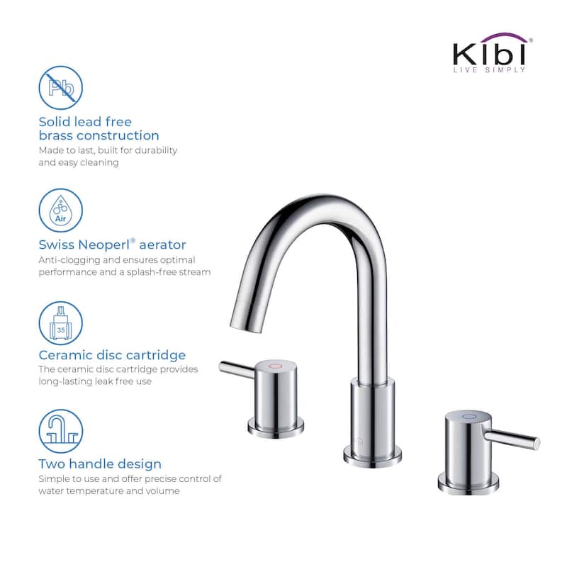 Circular 8-inch Widespread Basin Faucet