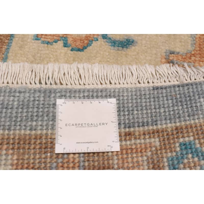 ECARPETGALLERY Hand-knotted Finest Oushak Denim Blue Wool Rug - 11'10 x 15'0