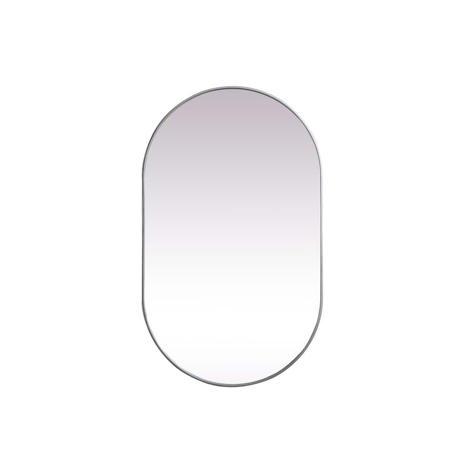 Indigo Home Metal Frame Oval Mirror 36x60 Inch