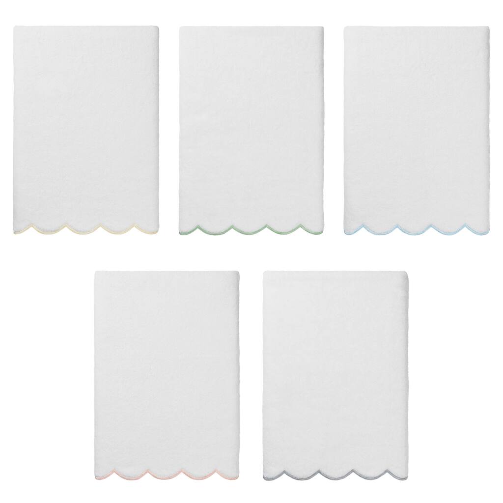 Authentic Hotel and Spa 100% Turkish Cotton ADORNIA Scallop Bath Towel