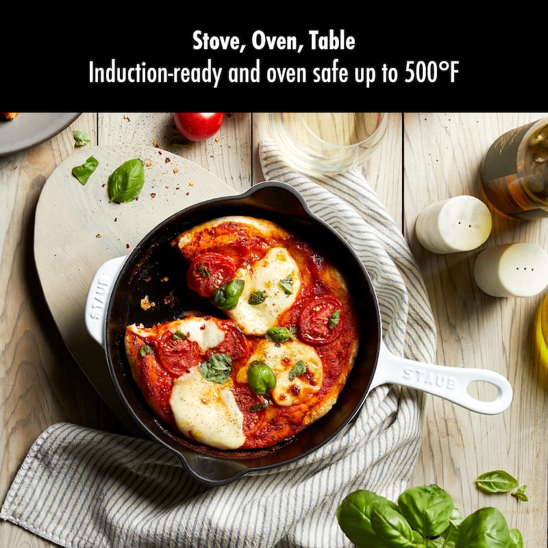 STAUB Cast Iron 8.5-inch Traditional Deep Skillet