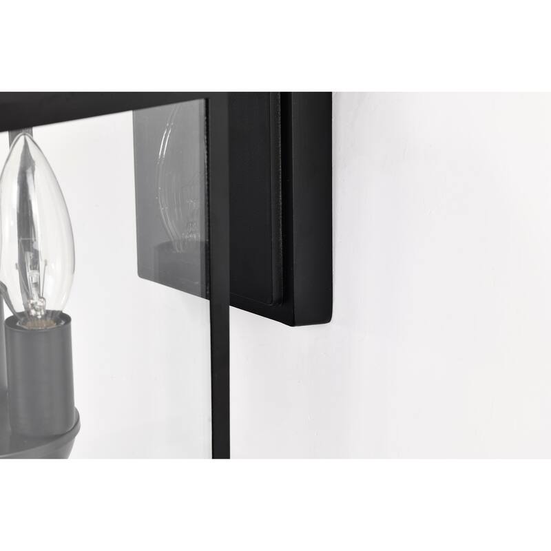 Jamesport Outdoor Small Wall Light Matte Black Finish Clear Glass