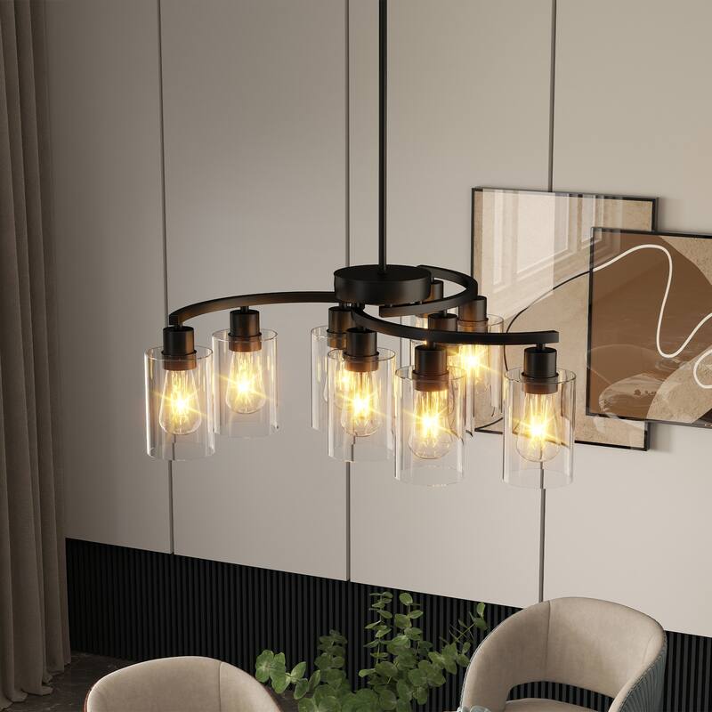 9-Light Modern Farmhouse Chandelier