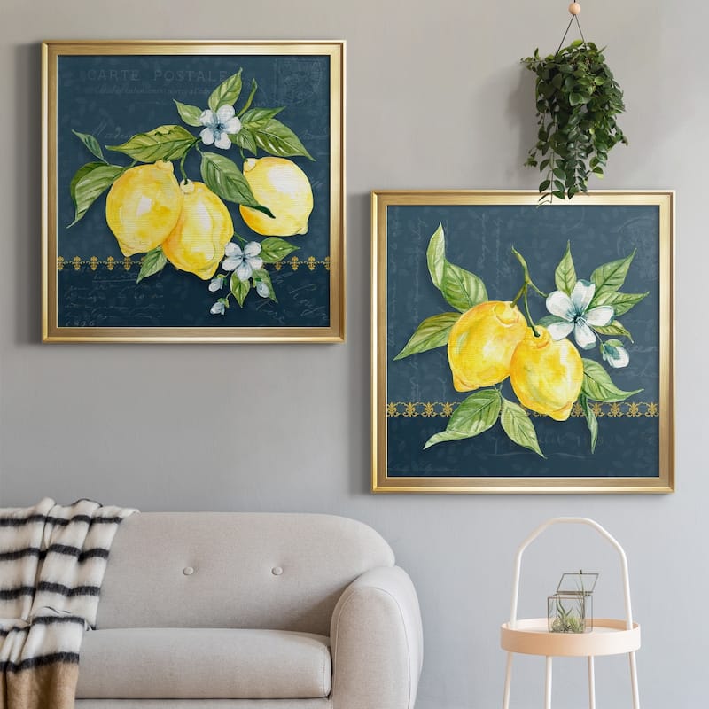 Blue Lemon Squeeze I Premium Framed Canvas - Ready to Hang