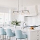 preview thumbnail 3 of 56, 4/5-Light Kitchen Island Pendant Light Fixture with Clear Glass Shades