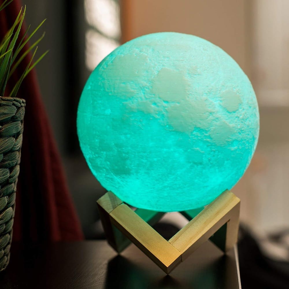 Moon, Galaxy, Earth, Saturn 3D Lamp - Color-Changing with Touch Sensor & Remote Control, Small & Large Size Available
