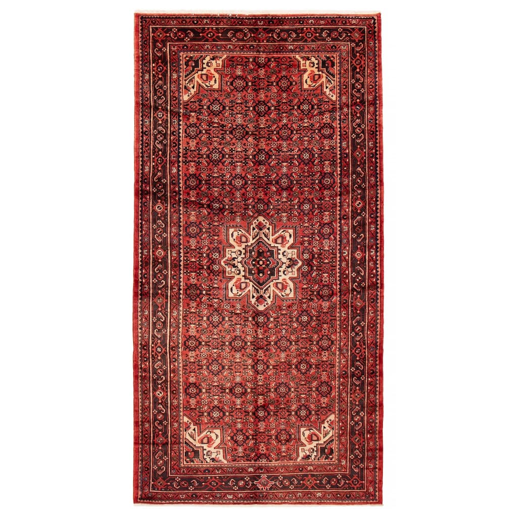 ECARPETGALLERY Hand-knotted Andelz Red Wool Rug - 5'7 x 11'0