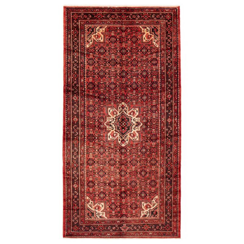 ECARPETGALLERY Hand-knotted Andelz Red Wool Rug - 5'7 x 11'0 - Red - 5'7 x 11'0