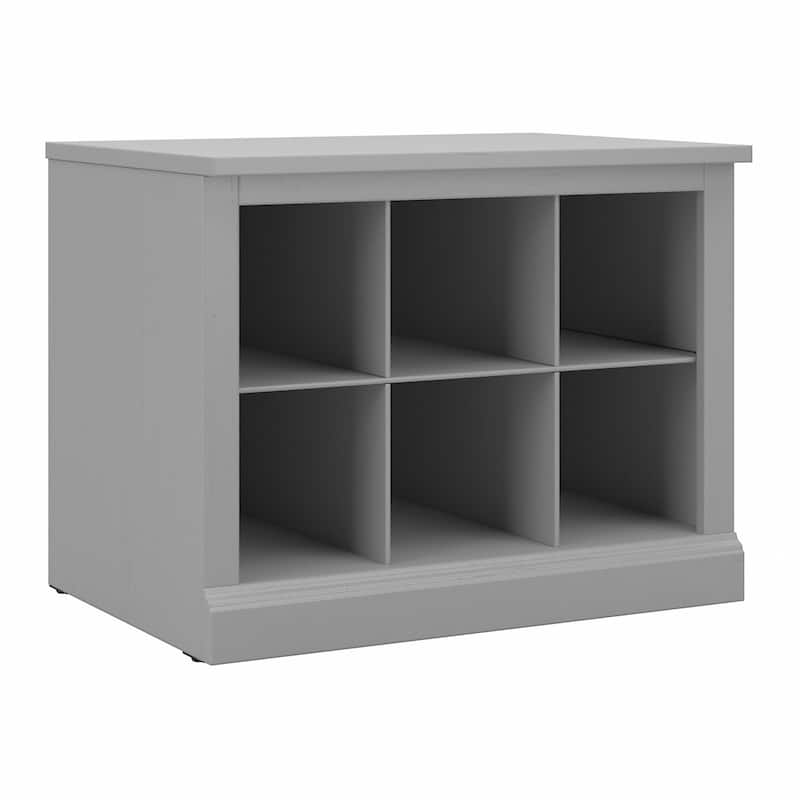 Woodland 24W Small Shoe Bench with Shelves by Bush Furniture