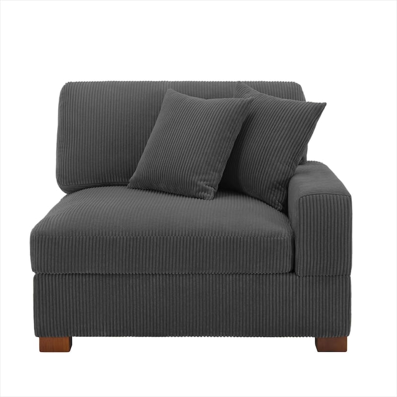 Corduroy Armchair Sofa Corner Chairs With Pillows
