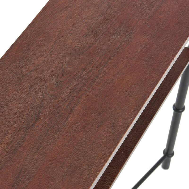 Acacia Wood & Iron Console Table