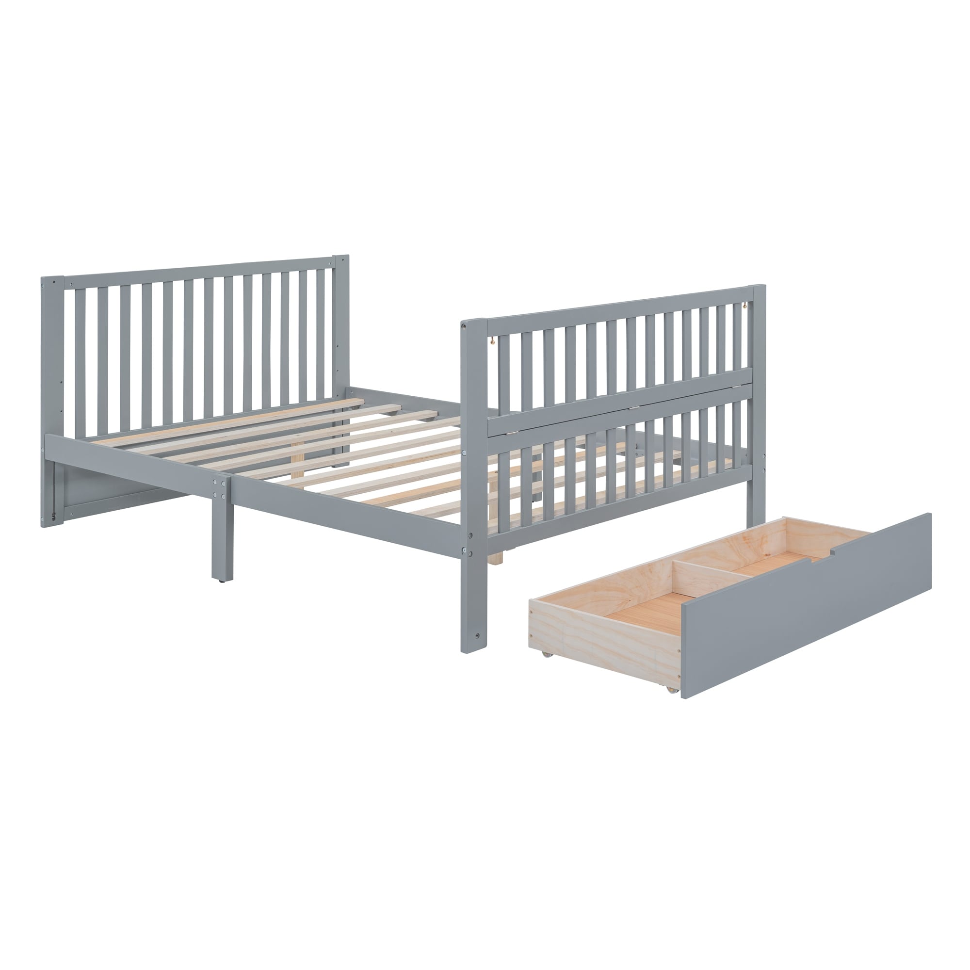 Toddler Bed Convertible Crib Full Size Bed Platform Bed with