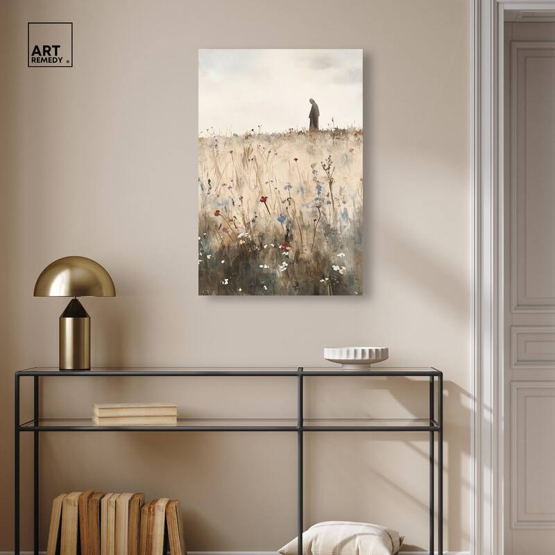 Ambling Monk Canvas by Art Remedy, Gallery Wrapped