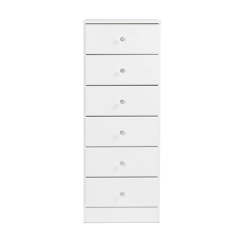 Prepac Astrid 6 Drawer Dresser for Bedroom, Tall Chest of Drawers, Bedroom Furniture, Clothes Storage and Organizer