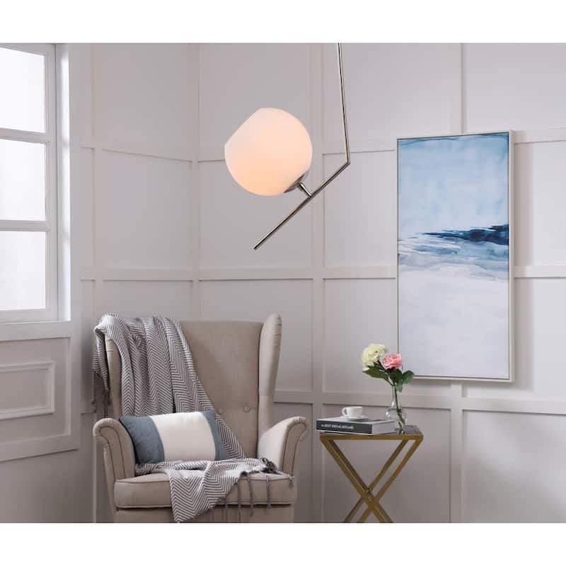 Bastina 10-Inch 1-UpLight Frosted Glass Pendant