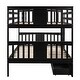 preview thumbnail 30 of 32, Elegant Full over Full Wood Bunk Kids Bed with Drawers,Ladder